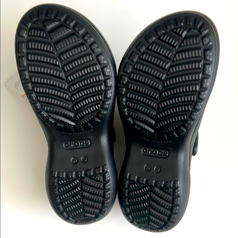 CROCS‎ Women’s Black Bae Platform Clogs Size 9 - Picture 6 of 8
